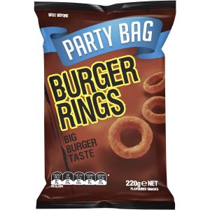 Burger Rings, Party Bag, 220g by Smith's