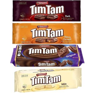 Tim Tam Cookies Arnotts Australian Classics Sampler (Original, Chewy Caramel, White, Dark) 4